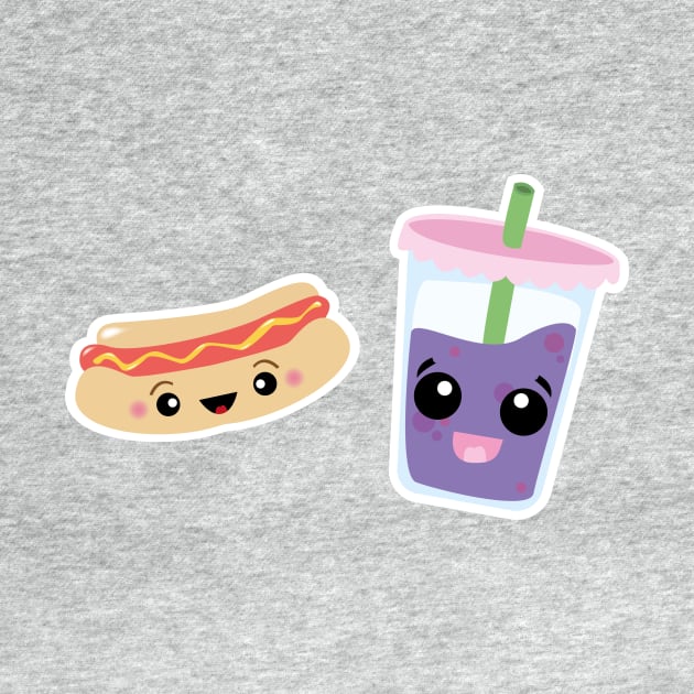 Hot Dog & Boba Bubble Tea by nuggetstump